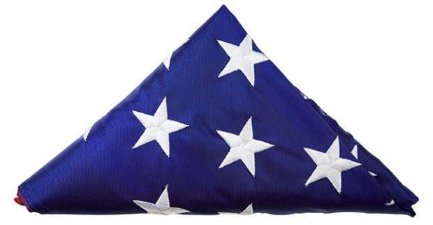 a properly folded flag